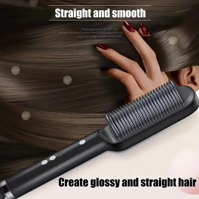 Transform Your Hair with the 2-In-1 Electric Straight Hair Comb - Effortless Styling for Smooth, Gorgeous Locks!