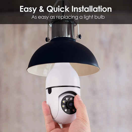 E27 Light Bulb Camera , 2.4Ghz & 5G Wifi Security Cameras Wireless Outdoor, 1080P Wireless Cameras for Home Security, Indoor Security Camera System 2Pcs