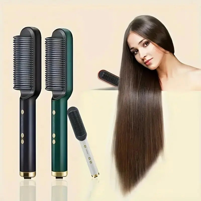 Transform Your Hair with the 2-In-1 Electric Straight Hair Comb - Effortless Styling for Smooth, Gorgeous Locks!